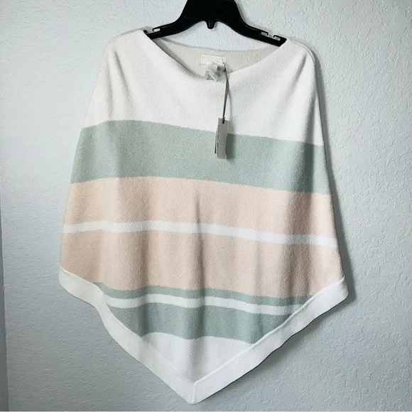 Barefoot Dreams Cozychic Ultra Lite Ocean Breeze Poncho Pastel Colors NWT - Picture 2 of 7